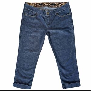 X2 Quality Denim W10 Stella Women's Dark Wash Blue Cropped Cuffed Jeans Y2K